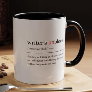 Funny Coffee Mug for Published Author, Writer Gift for Her, Librarian Christmas Present for Him, Writer's Unblock Cup