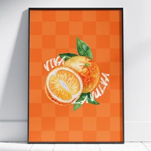 Viva La Vulva | Orange | Feminist Digital Print Download | Home or Office Decor | Gallery Wall | HIGH QUALITY PRINT | Chic Modern Artwork