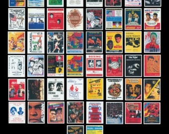 Muhammad Ali Trading Card set of 50 of his fights 8 x6