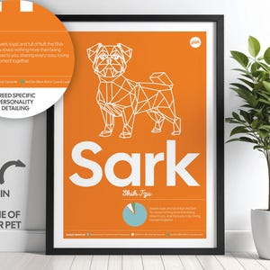 Personalisierte Shih Tzu Wand Kunst Druck | Haustier Drucke | Hunde Poster | Hund Wohnkultur
