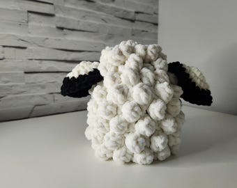 Patrón de bolso de oveja a crochet / Bolso con cordón para principiantes (PDF y video)
