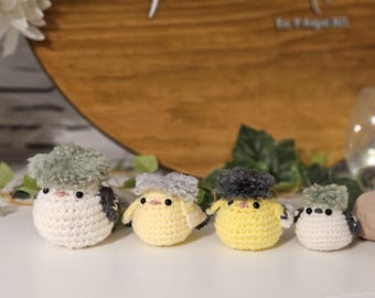 Paquete de patrones de pájaro a crochet: Gloster Canary Corona Amigurumi, mini peluche en PDF (descarga digital)