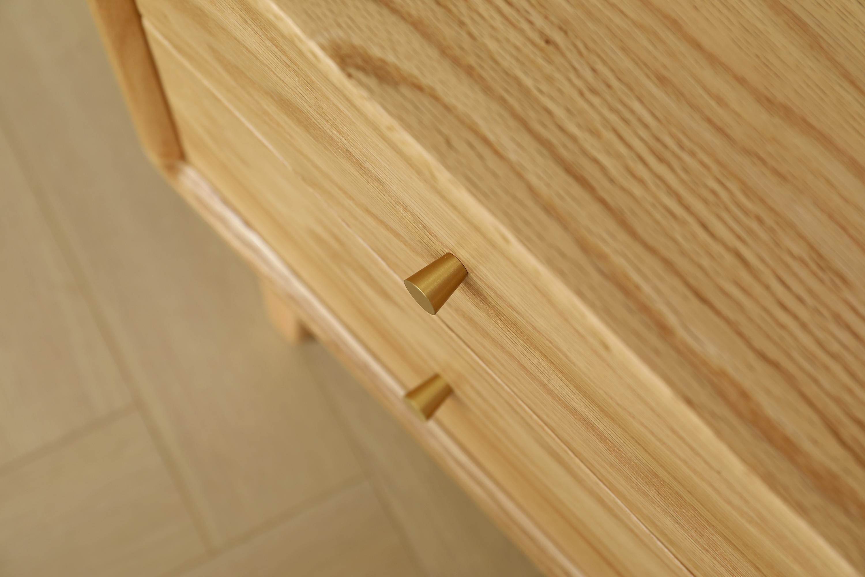 Solid Oak Wood Nightstand, Narrow Nightstand, Round Edges, Modern ...