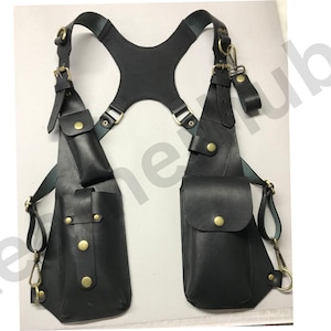 Leather Harness Bag: Steampunk Shoulder Holster, Festival Bag