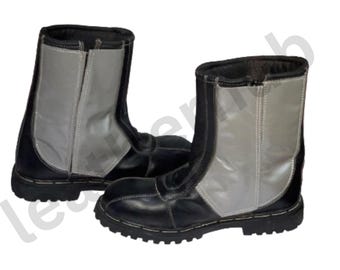 Mandalorian Boots, The Mandalorian Custom Mando Boots Star Wars, Handmade Leather Cosplay Mando Boots, Din Djarin Leather Boots Schwarz