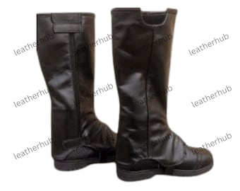 Funda de cuero para botas inspirada en Boba Fett, funda para botas Bo-Katan Kryze, funda para botas mandalorianas, funda para zapatos de disfraz de Halloween, polainas de cuero marrón para botas