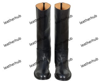 Handmade Leather Riding Boots: Men's Equestrian Long Boots
