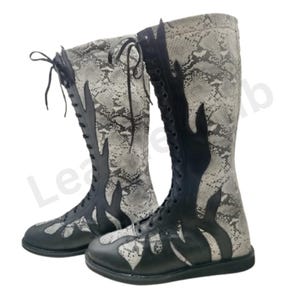 Pro Wrestling Long Boots, Handmade Leather Shoes, Pro Wrestling Shoes, Leather Wrestling Shoes, Goatskin Leather Wrestling Boots