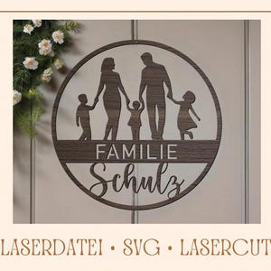 File laser segno porta segno corona di Natale file plotter taglio laser decorazione finestra SVG taglio laser Welcome Family Loop Pasqua