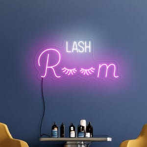 Lash Raum Leuchtreklame, Beauty Studio Leuchtreklame, Lash Salon Leuchtreklame, Leuchtreklame Geschäft, Geschenk für sie, Beauty Studio Dekor, Peitsche Raumdekor
