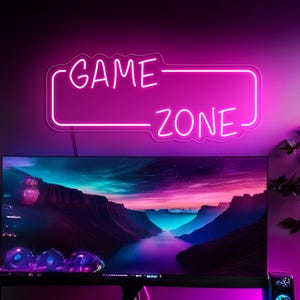 Game zone neon sign, Game room neon sign decor, Video game neon sign, Gamer gift, Kids room neon sign decor, Game zone wall art decor