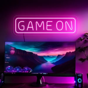 Game on neon sign, Game on led sign, Game room neon sign, Gamer neon sign, Game zone neon sign, Neon sign wall decor, Game room art decor