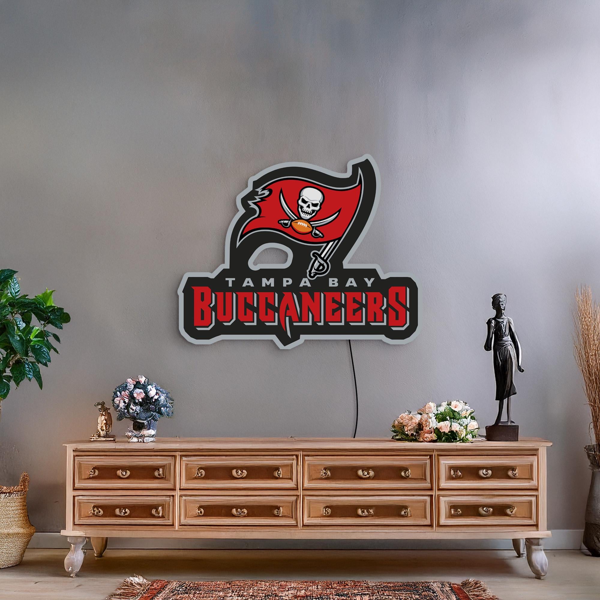 Great Branding Tampa Bay Buccanneers NFL Lampe LED Logo Casque Mode de changement avec 6 couleurs différentes
