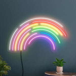 Rainbow neon sign, Pride neon sign, LGBT neon sign, Pride party backdrop, Gay neon sign decor, Pride gift, LGBT art decor, Pride art decor