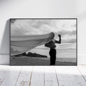 Original Fine Art BW Photography Print Poster – Choreography of Solitude &quot;Burning Line&quot;