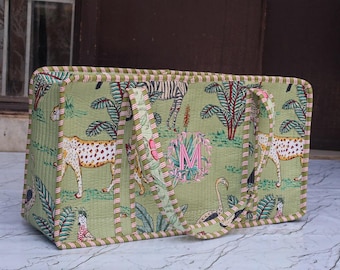 Personalized Mahjong Quilted Cotton Tote Bag. Embroidered Mehjong tile Bag , Gift for Mahjong Lover, Mahjong Accessories Bag.