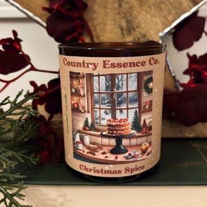 Christmas Spice Soy Wax candle - 40 hours burn time