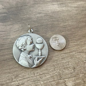First Communion Medal, 3D Boy First Communion Medal, 1st Communion Gift