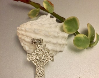 Silver 925 Cross Pendant, Vintage, Free Shipping Jewelry