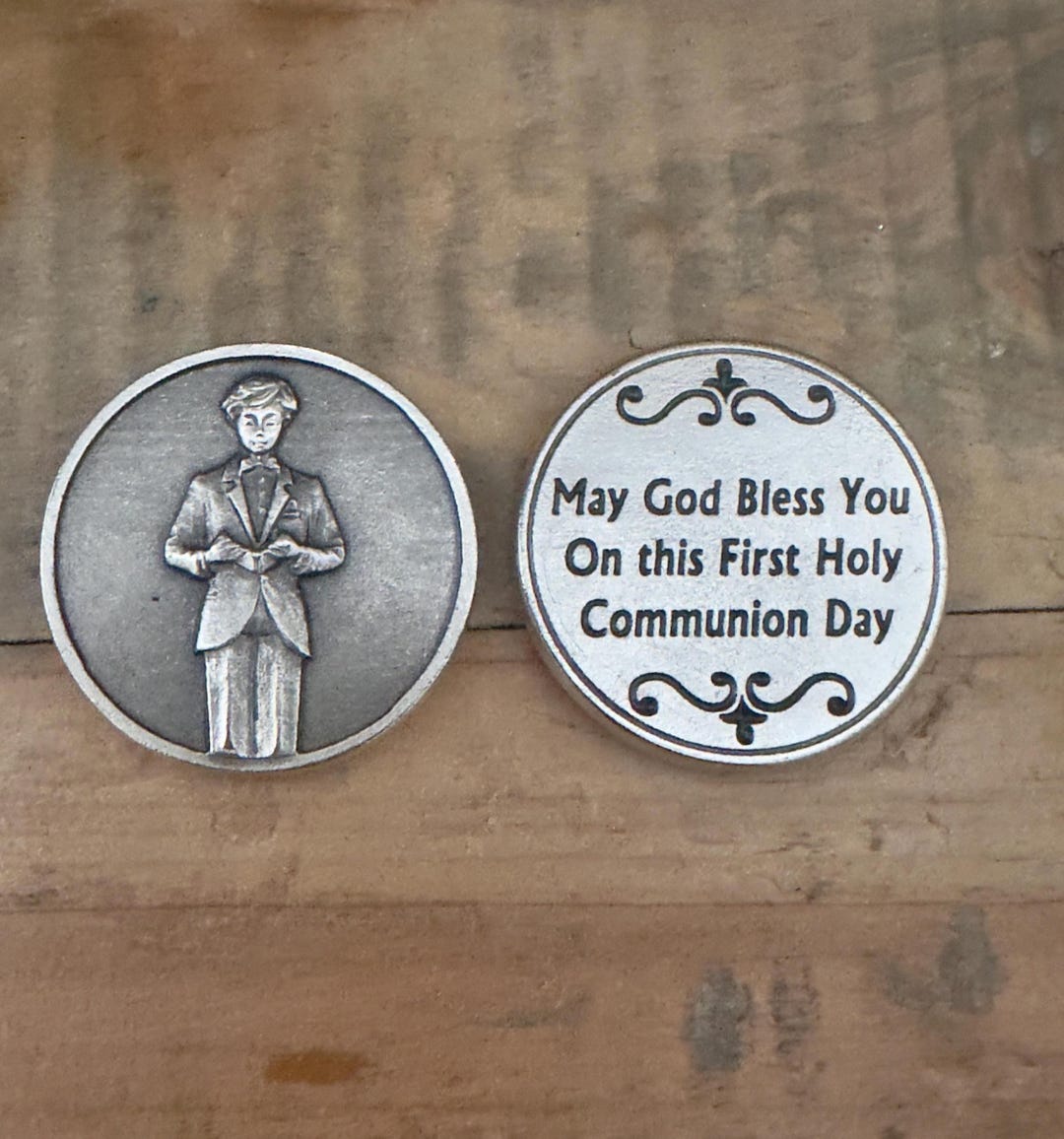 First Communion Prayer Token, Boys Gift, Italian Coin Lot of 5 - Etsy