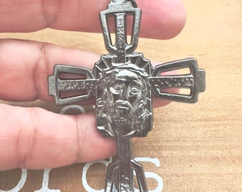 Juego de 3 crucifijos grandes Ecce Homo &quot;He aquí el hombre&quot; de 2 1/2&quot;
