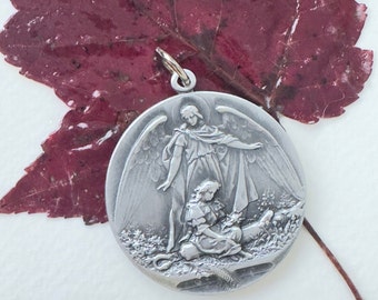 Guardian Angel Crib Medal, Aluminum Medallion, Large Guardian Angel Medals, 2 Sizes