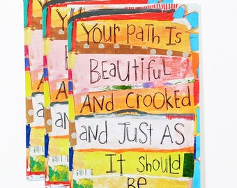 Postcard Set - Your Path is Beautiful and Crooked