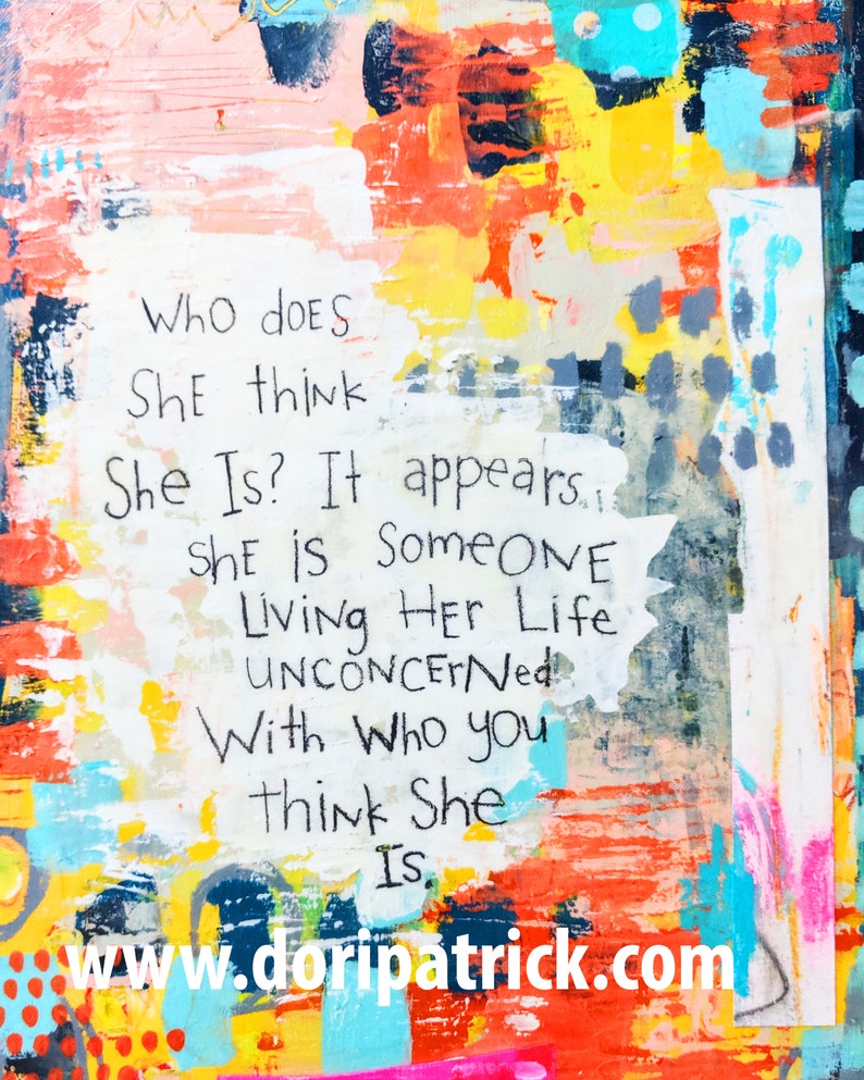 8x10 Print - Who Does She Think She Is - Etsy