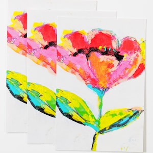 Postcard Set - Red Bloom