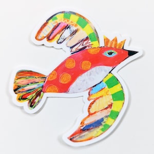 Sticker - Red Bird Flying