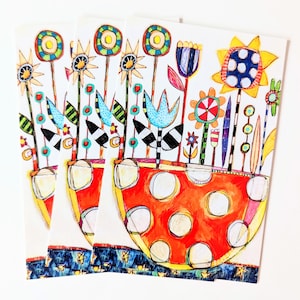 Postcard Set - Bowl of Flowers