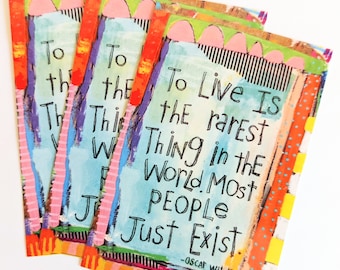 Postcard Set - To Live is the Rarest Thing