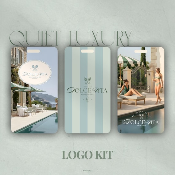 Boutique Hotel Logo Design | Bespoke Luxury Logo Kit | Luxury Hotel Branding | Quiet Luxury Logo Premade | Minimalist Elegant Logo Template