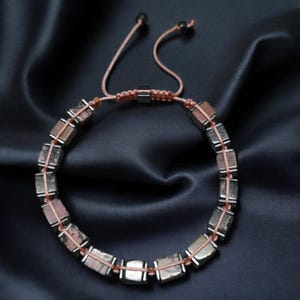 Handmade Women&#39;s   Rhodonite | Adjustable Macramé Design