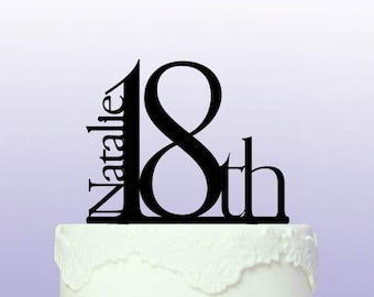 Beautiful 18th Birthday Cake Topper