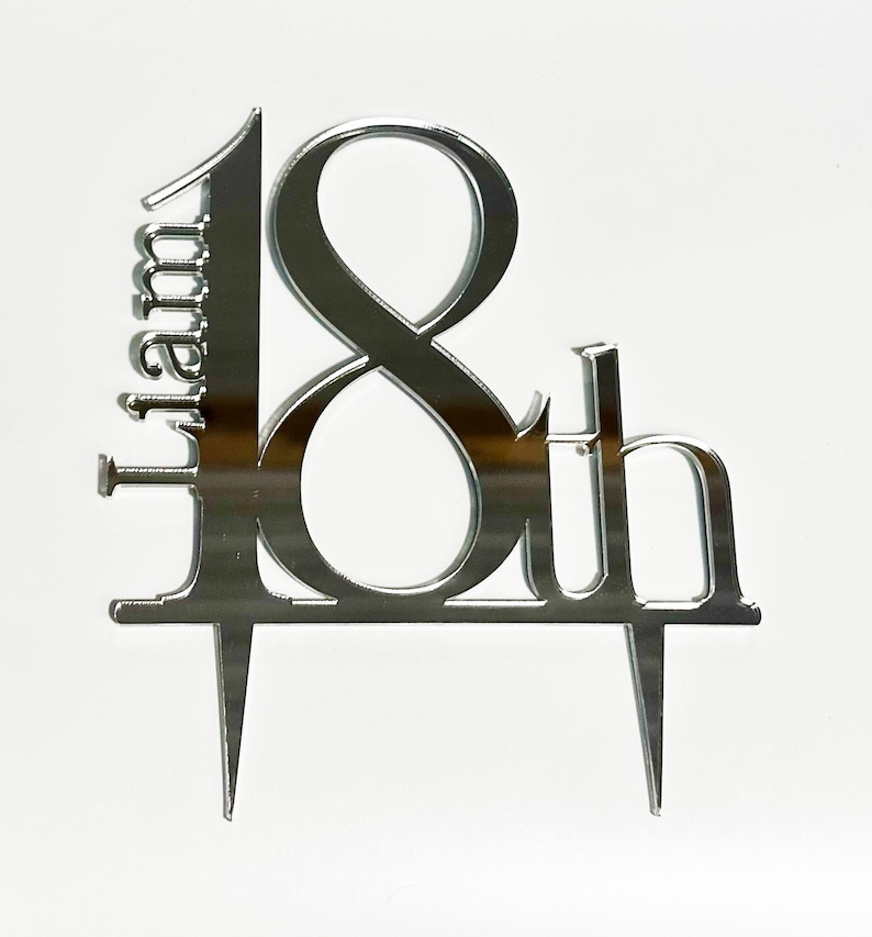 Personalized 18th Birthday Cake Topper: Elegant Celebration Decor - Etsy