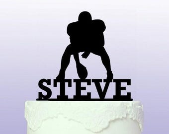 Personalisierte American Football Cake Topper