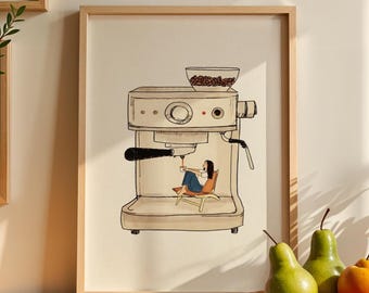 Vintage Vesuviana Cappuccino Espresso Electric Coffee Maker With