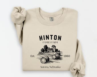 Custom Family Farm Sweatshirt, Personalized Cattle Apparel
