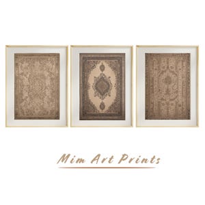 Vintage Tapestry Printable Wall Art, Vintage Wall Art DIGITAL DOWNLOAD, Vintage Textile Pattern Home Decor, Antique Brown Rug Print