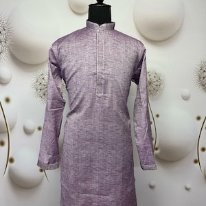 Men&#39;s Linen Cotton Kurta Pajama Set: Traditional Ethnic Wear M-3XL