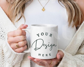 11oz white mug mockup, blank coffee cup mock up, model mockup, mug mockups, instant download