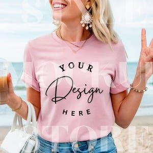 Blossom Comfort Colors 1717 T-Shirt Mockup: Unisex Garment-Dyed Tee (Digital Download)