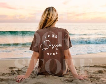 Comfort Colors 1717 Espresso T-Shirt Back Mockup (Digital Download)