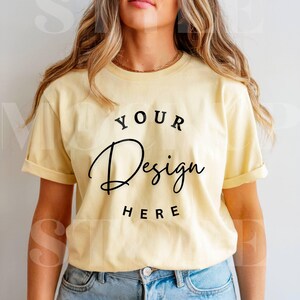 Banana Comfort Colors 1717 T-Shirt Mockup (Digital Download)