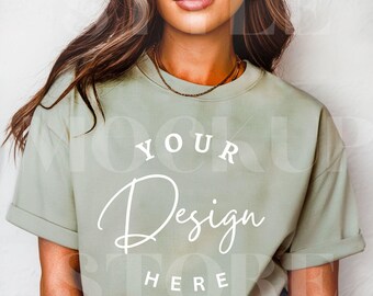 Comfort Colors 1717 Bay T-Shirt Mockup: Unisex Garment-Dyed Tee (Digital Download)