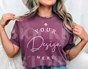Comfort Colors 1717 Berry T-Shirt Mockup: Unisex POD Tee (Digital Download)