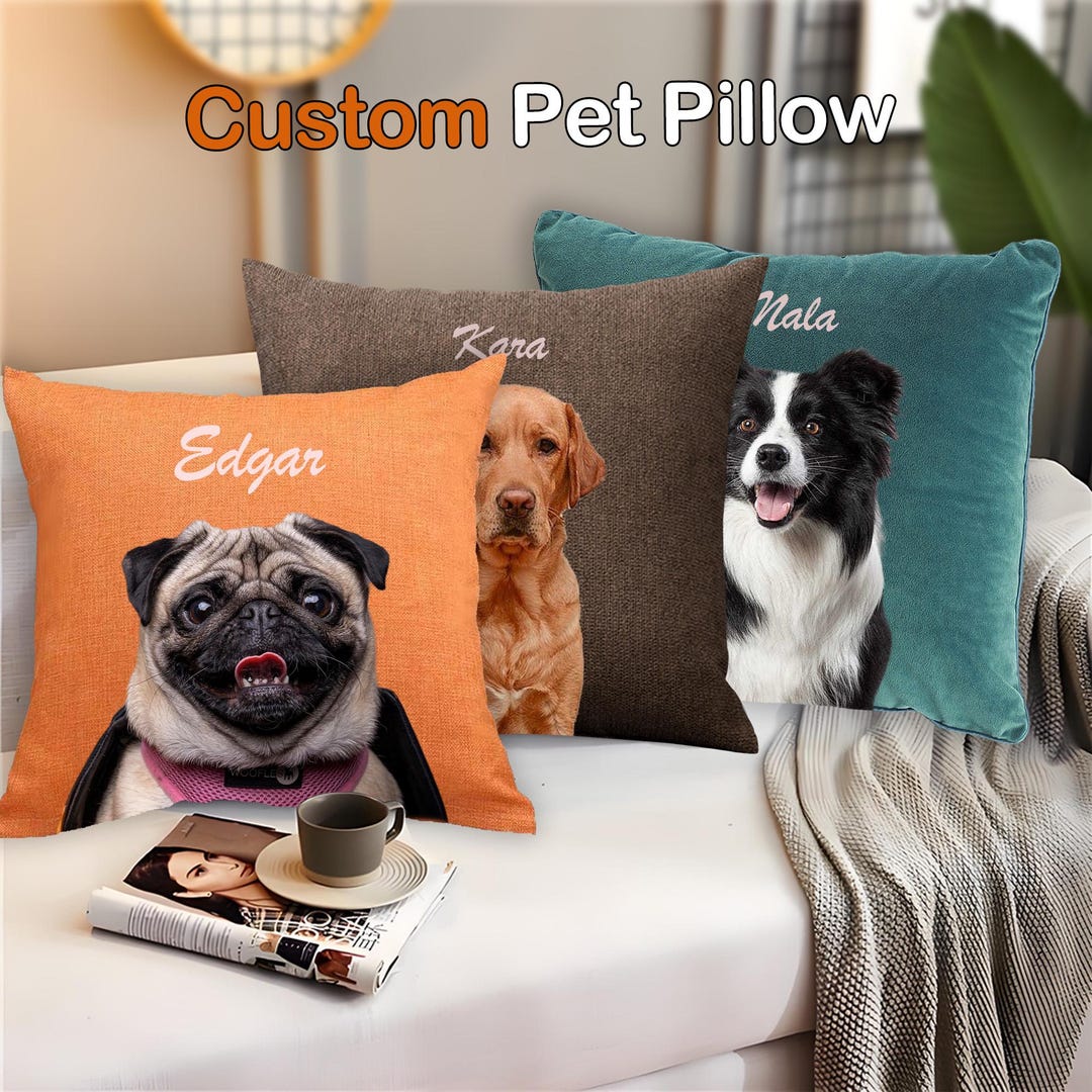 Personalized Dog Pillow Custom Pet Pillow Custom Cat Pillow