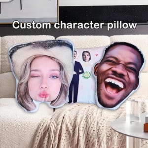 Custom Face Pillow Head pillow Pet pillow Men's pillow Pet Pillow Dog's Head Pillow Cat's head pillow Christmas Gift Fathers Day Gift