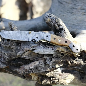 Knife Damascus Pocket Folding Knife, Custom Pocket Fold Knife,Groomsmen gift,Wedding Gift Anniversary Gift,Birthday Thanksgiving Gift